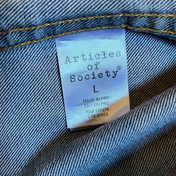 Articles of society, Jean jacket, size large - Picture 4 of 7